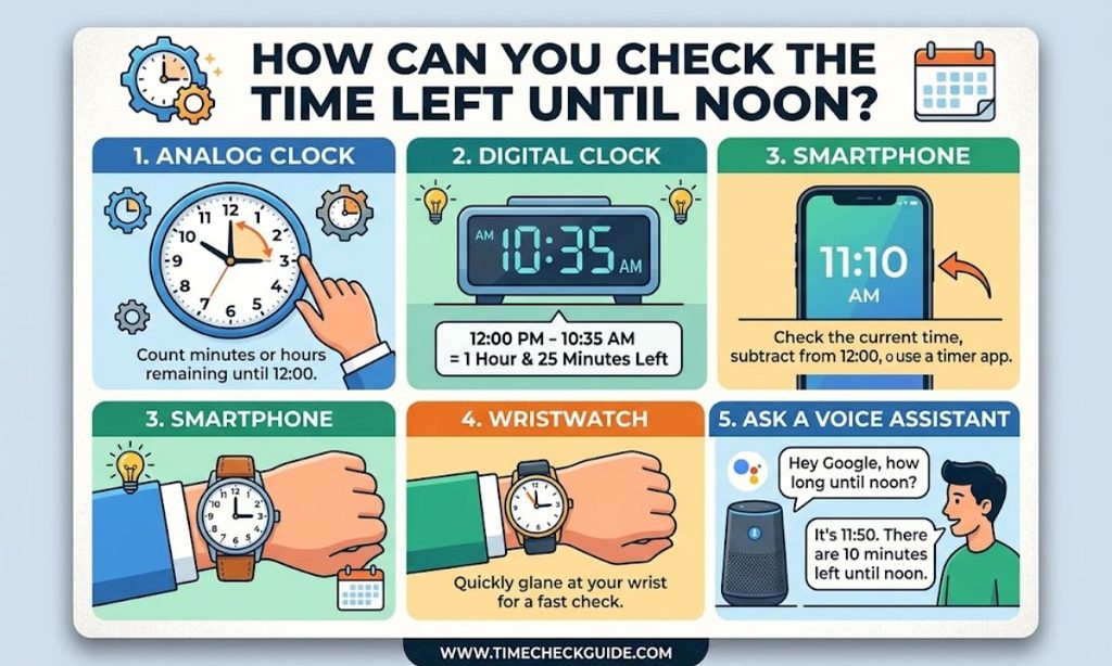 How Can You Check the Time Left Until Noon