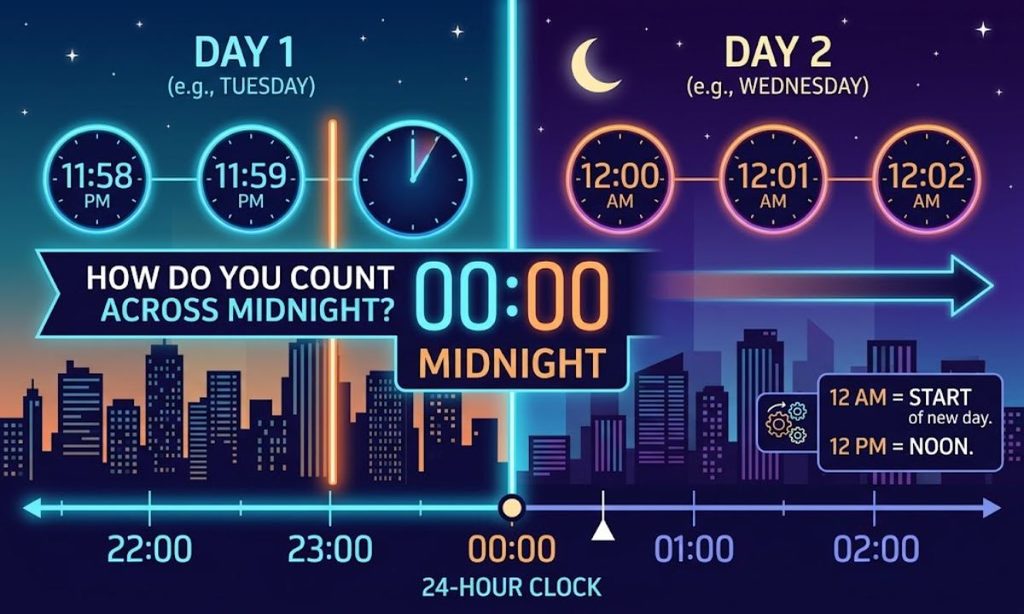 How Do You Count Across Midnight